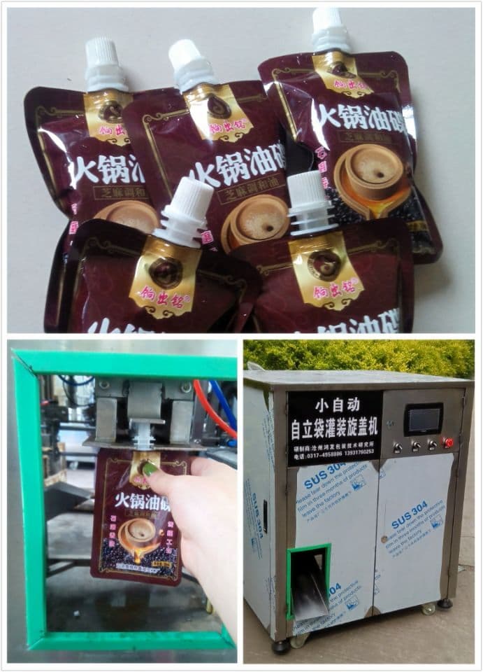 factory Grape juice packaging bags with spout pouch machine